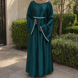 Galliano Satin Abaya | Emerald