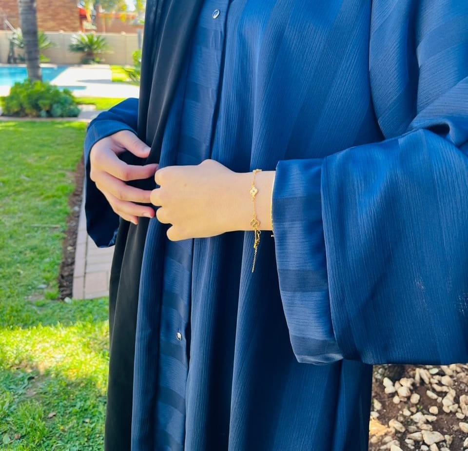 Abaya Blue With Buttons | 54